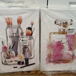 Fashion-Inspired Perfume & Makeup Wall Art - Set of 2